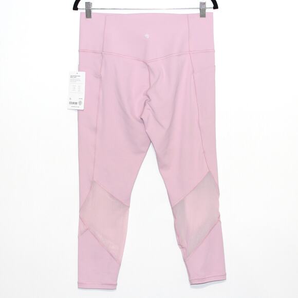 Athleta Salutation Stash High Rise Mesh 7/8 Legging Begonia Pink Size Large NWT - Picture 3 of 7